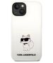 Original Case IPHONE 14 PLUS Karl Lagerfeld Hardcase Silicone Choupette MagSafe (KLHMP14MSNCHBCH) white 3666339087777