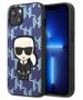 Original Case IPHONE 13 MINI Karl Lagerfeld Hardcase Monogram Ikonik Patch blue 3666339049485