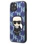 Original Case IPHONE 13 MINI Karl Lagerfeld Hardcase Monogram Ikonik Patch blue 3666339049485