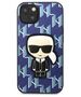 Original Case IPHONE 13 MINI Karl Lagerfeld Hardcase Monogram Ikonik Patch blue 3666339049485