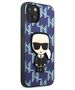 Original Case IPHONE 13 MINI Karl Lagerfeld Hardcase Monogram Ikonik Patch blue 3666339049485