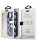 Original Case IPHONE 13 MINI Karl Lagerfeld Hardcase Monogram Ikonik Patch blue 3666339049485