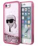 Original Case IPHONE SE 2022 / SE 2020 / 7 / 8 Karl Lagerfeld Hardcase Glitter Karl`s Head (KLHCI8LNKHCP) pink 3666339118877