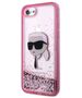 Original Case IPHONE SE 2022 / SE 2020 / 7 / 8 Karl Lagerfeld Hardcase Glitter Karl`s Head (KLHCI8LNKHCP) pink 3666339118877