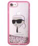 Original Case IPHONE SE 2022 / SE 2020 / 7 / 8 Karl Lagerfeld Hardcase Glitter Karl`s Head (KLHCI8LNKHCP) pink 3666339118877