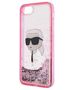 Original Case IPHONE SE 2022 / SE 2020 / 7 / 8 Karl Lagerfeld Hardcase Glitter Karl`s Head (KLHCI8LNKHCP) pink 3666339118877