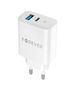 Forever TC-07 PD QC charger 1x USB-C 1x USB 30W white + USB-C - USB-C cable 60W 5907457738447