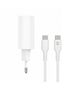 Forever TC-07 PD QC charger 1x USB-C 1x USB 30W white + USB-C - USB-C cable 60W 5907457738447