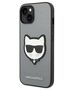 Original Case IPHONE 14 Karl Lagerfeld Hardcase Saffiano Choupette Head Patch silver 3666339076993