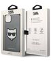 Original Case IPHONE 14 Karl Lagerfeld Hardcase Saffiano Choupette Head Patch silver 3666339076993