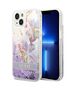 Case IPHONE 14 PLUS Guess Hardcase Flower Liquid Glitter purple 3666339088392