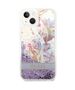 Case IPHONE 14 PLUS Guess Hardcase Flower Liquid Glitter purple 3666339088392