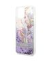 Case IPHONE 14 PLUS Guess Hardcase Flower Liquid Glitter purple 3666339088392