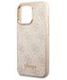 Original Case IPHONE 14 PRO Guess Hard Case 4G Vintage Gold Logo (GUHCP14LHG4SHP) pink 3666339065348