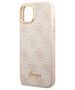 Original Case IPHONE 14 Guess Hard Case 4G Vintage Gold Logo (GUHCP14SHG4SHP) pink 3666339065324