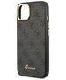 Guess case for iPhone 14 Plus 6,7&quot; GUHCP14MHG4SHK black HC PC/TPU 4G PU Metal Outline Script 3666339065218