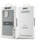 Original Case IPHONE 14 PRO DKNY Hardcase Leather Mono Stripe & Metal Logo (DKHCP14LPRTHSLE) beige 3666339260514