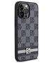 Original Case IPHONE 14 PRO MAX DKNY Hardcase Leather Checkered Mono Pattern & Printed Stripes (DKHCP14XPCPTSSK) black 3666339263188