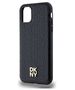 Original Case IPHONE 11 / XR DKNY Hardcase Leather Monogram Pattern Metal Logo MagSafe (DKHMN61PSHRPSK) black 3666339261412