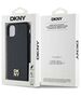 Original Case IPHONE 11 / XR DKNY Hardcase Leather Monogram Pattern Metal Logo MagSafe (DKHMN61PSHRPSK) black 3666339261412