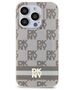 Original Case IPHONE 13 PRO DKNY Hardcase IML Checkered Mono Pattern & Printed Stripes MagSafe (DKHMP13LHCPTSE) beige 3666339269432