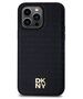 Original Case IPHONE 13 PRO DKNY Hardcase Leather Pattern Metal Logo MagSafe (DKHMP13LPSHRPSK) black 3666339261450