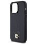 Original Case IPHONE 13 PRO DKNY Hardcase Leather Pattern Metal Logo MagSafe (DKHMP13LPSHRPSK) black 3666339261450