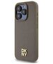 Original Case IPHONE 14 PRO DKNY Hardcase Leather Pattern Metal Logo MagSafe (DKHMP14LPSHRPSW) brown 3666339261771