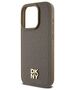 Original Case IPHONE 14 PRO DKNY Hardcase Leather Pattern Metal Logo MagSafe (DKHMP14LPSHRPSW) brown 3666339261771