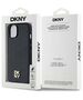 Original Case IPHONE 13 / 14 / 15 DKNY Hardcase Leather Monogram Pattern Metal Logo MagSafe (DKHMP14SPSHRPSK) black 3666339261474