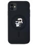 Original Case IPHONE 11 / XR Karl Lagerfeld Hardcase Silicone Karl & Choupette Magsafe (KLHMN61SCMKCRHK) black 3666339253943