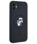 Original Case IPHONE 11 / XR Karl Lagerfeld Hardcase Silicone Karl & Choupette Magsafe (KLHMN61SCMKCRHK) black 3666339253943