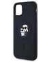 Original Case IPHONE 11 / XR Karl Lagerfeld Hardcase Silicone Karl & Choupette Magsafe (KLHMN61SCMKCRHK) black 3666339253943