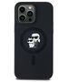 Original Case IPHONE 14 PRO Karl Lagerfeld Hardcase Silicone Karl & Choupette Magsafe (KLHMP14LSCMKCRHK) black 3666339254025