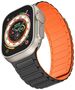 Strap for APPLE WATCH 4 / 5 / 6 / 7 / 8 / 9 / SE / ULTRA 1 / 2 (42 / 44 / 45 / 49 MM) Tech-Protect Iconband Magnetic black & orange 5906302309627