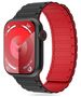 Strap for APPLE WATCH 4 / 5 / 6 / 7 / 8 / 9 / SE / ULTRA 1 / 2 (42 / 44 / 45 / 49 MM) Tech-Protect Iconband Magnetic black & red 5906302309634