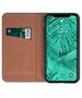 Genuine Leather Samsung A546 Galaxy A54 5G (2023) oldalra nyíló mágneses bőrhatású könyv tok szilikon belsővel fekete 5900495056849