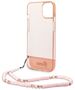 Guess Apple iPhone 14 Plus (6.7) PC/TPU Camera Outline Translucent hátlapvédő tok pink (GUHCP14MHGCOHP) 3666339064297