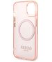 Guess Apple iPhone 14 Plus (6.7) Translucent MagSafe hátlapvédő tok pink (GUHMP14MHTCMP) 3666339069674