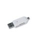 Forever micro USB - USB microSD / SD kártya olvasó átalakító adapter fehér 5900495389930