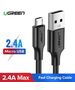 Micro USB cable UGREEN QC 3.0 2.4A 1.5m (white) 6957303861415