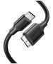 Micro-B USB 3.0 - USB-C cable UGREEN 1m (black) 6957303821037