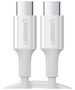 Cable USB-C Male to USB-C Male 2.0 UGREEN US300, 2m (white) 6957303865529