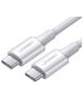 Cable USB-C Male to USB-C Male 2.0 UGREEN US300, 2m (white) 6957303865529