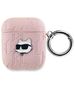 Original Case APPLE AIRPODS Karl Lagerfeld Cover Monogram Choupette Head pink 3666339283711