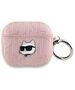 Original Case APPLE AIRPODS 3 Karl Lagerfeld Cover Monogram Choupette Head pink 3666339283735