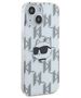 Original Case IPHONE 13 / 14 / 15 Karl Lagerfeld Hardcase IML Choupette Head & Monogram (KLHCP15SHKLPCHT) transparent 3666339286286