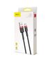 Baseus Cafule Micro USB Cable 2A 3m (Black+Red) 6953156296381