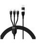 3in1 USB cable Baseus Flash Series 2, USB-C + micro USB + Lightning, 100W, 1.2m (black) 6932172608743