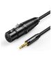 UGREEN AV131 Female XLR cable for jack 3.5 men - 2m (black) 6957303822447